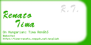 renato tima business card